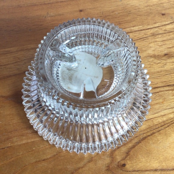 Vintage Indiana Glass Reflections Diamond Point Reversible Candle Holder Pair - Picture 5 of 9